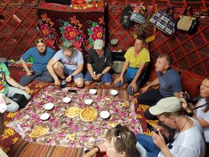 В юрте местных жителей