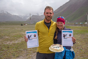 At Lenin peak base camp