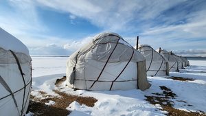 Yurts on Son-Kul Lake