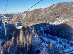 Подъем на канатной дороге