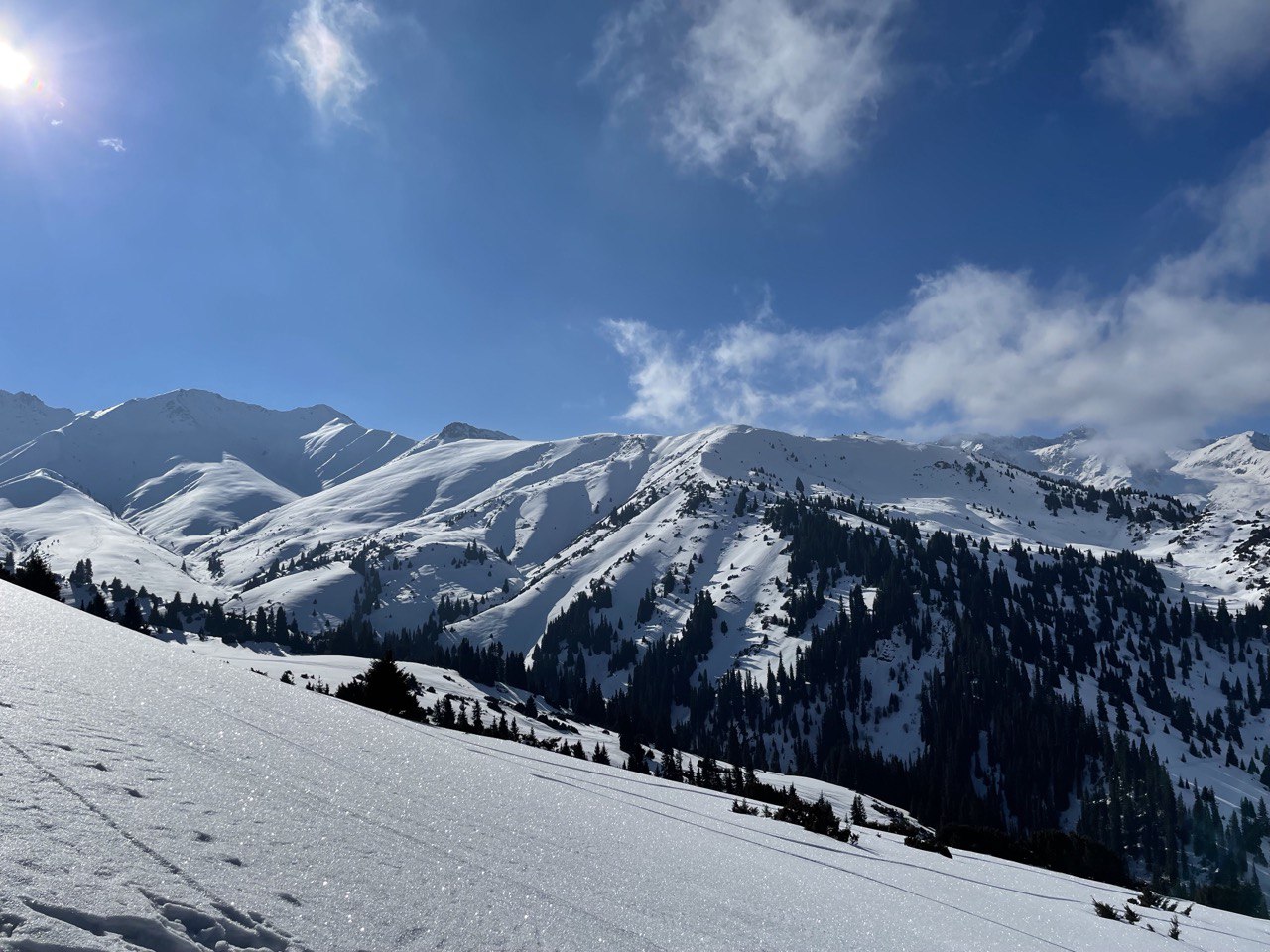 Skiing in Jyrgalan Valley