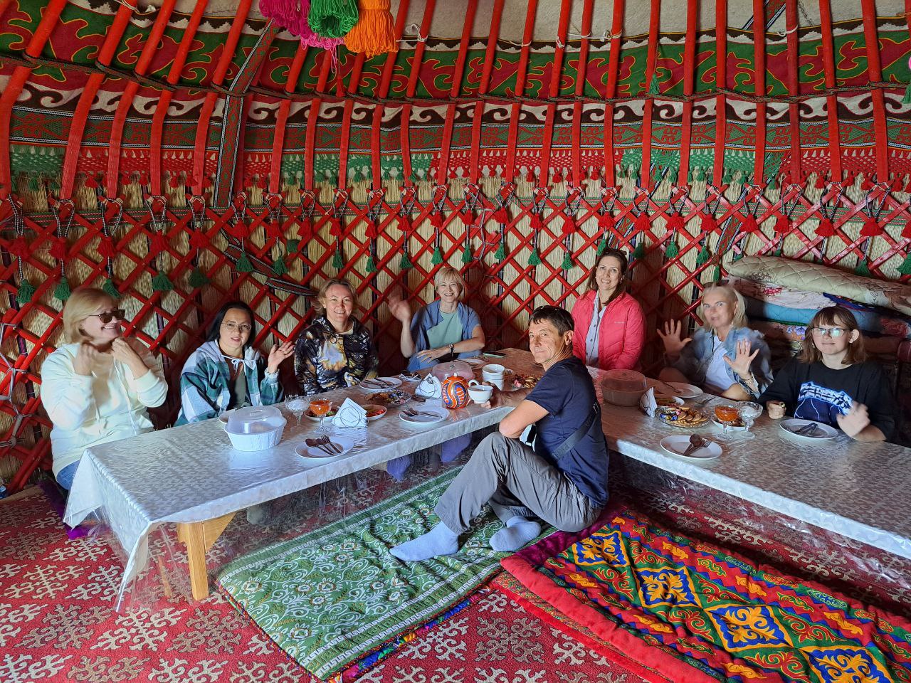 Lunch in a yurt