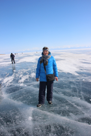 На озере Байкал / On ice of Baikal lake