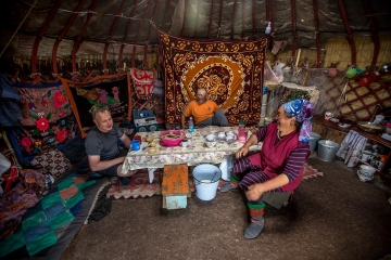 Обед в национальной юрте  / Lunch inside of a national yurt