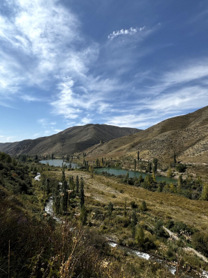 Озеро в конце тропы из рощи / Lake at the end of the path from the grove