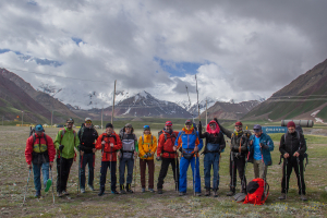 At Lenin peak base camp